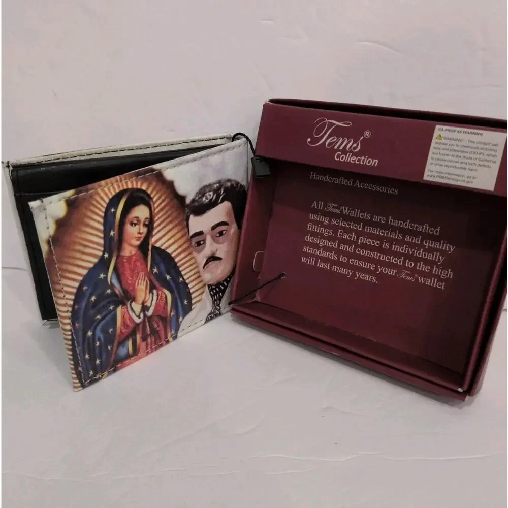 Wallet Virgin de Guadalupe & Malverde Imprint Mens Bi-Fold Tems